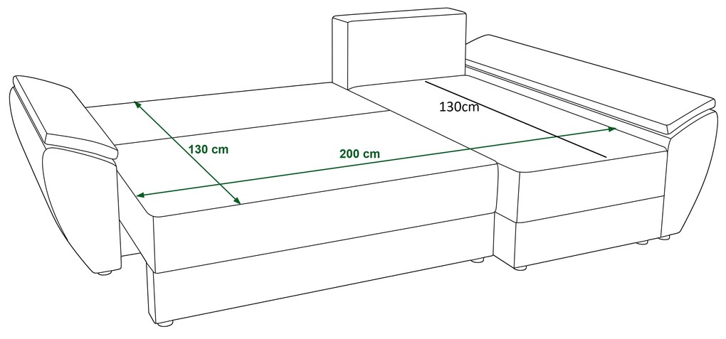 Sarok ülőgarnitúra Radiant L3 (sárga) (J). Akció -20%. 1057481
