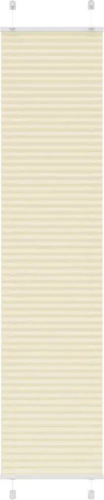 vidaXL pliszírozott redőny krém 50x200 cm szövetszélesség 49,4 cm