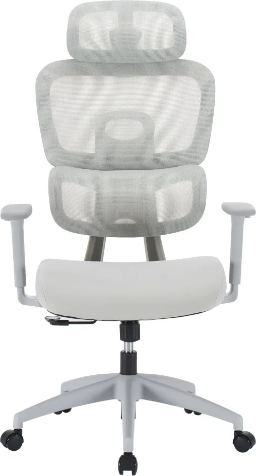 Irodai szék, világosszürke/szürke, teherbírás 150 kg, ERMEN