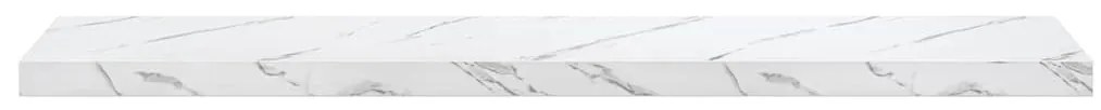 vidaXL Falpolc tárolóval Fehér márvány 120 x 23,5 x 4 cm Faanyag