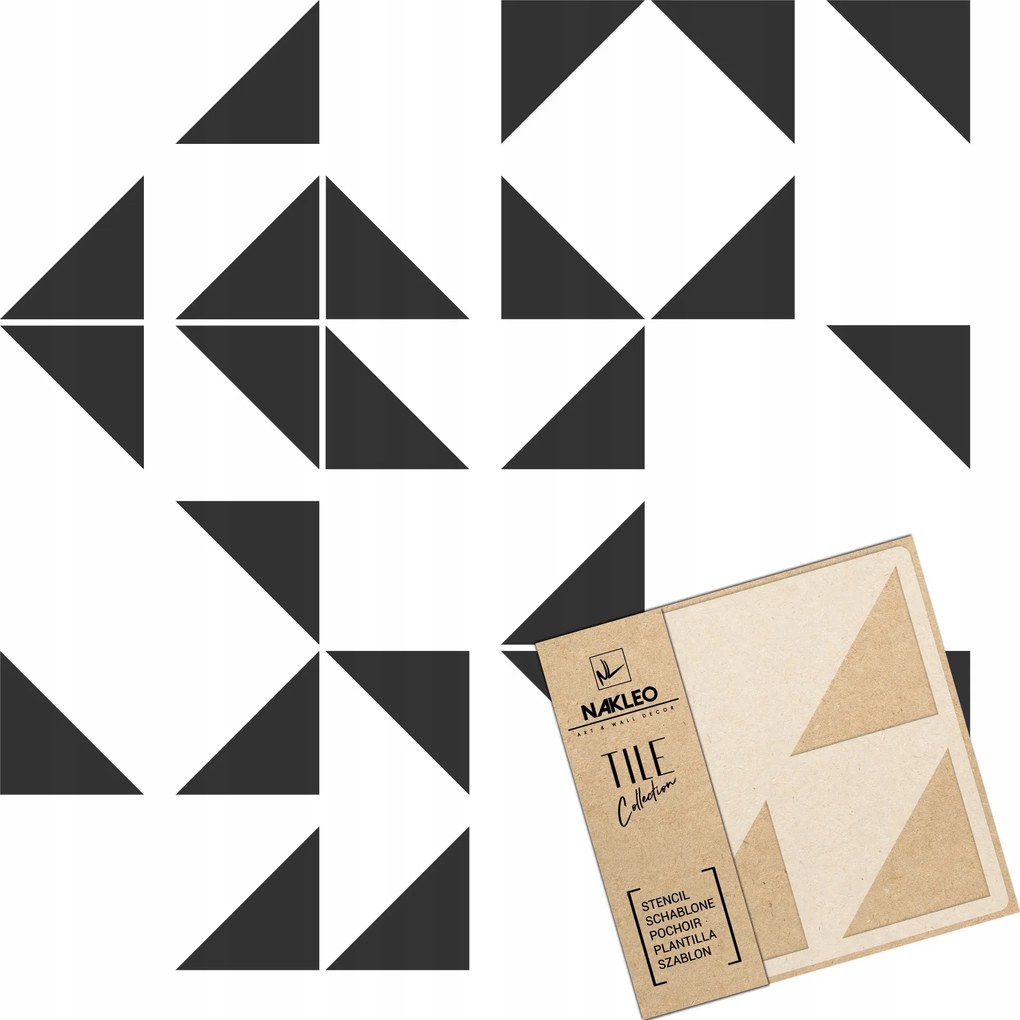 Festősablon Csempe Csempék Többször felhasználható 10x10cm Minta Geometria Gouveia