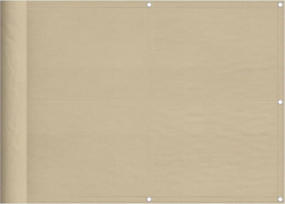 vidaXL bézs 100% oxford poliészter erkélyparaván 75 x 1000 cm