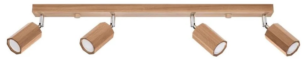 Sollux SL.1031 - Spotlámpa ZEKE 4xGU10/40W/230V tölgy