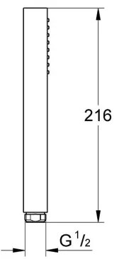 GROHE 27699000 - EUPHORIA CUBE STICK kézi zuhany, fényes króm