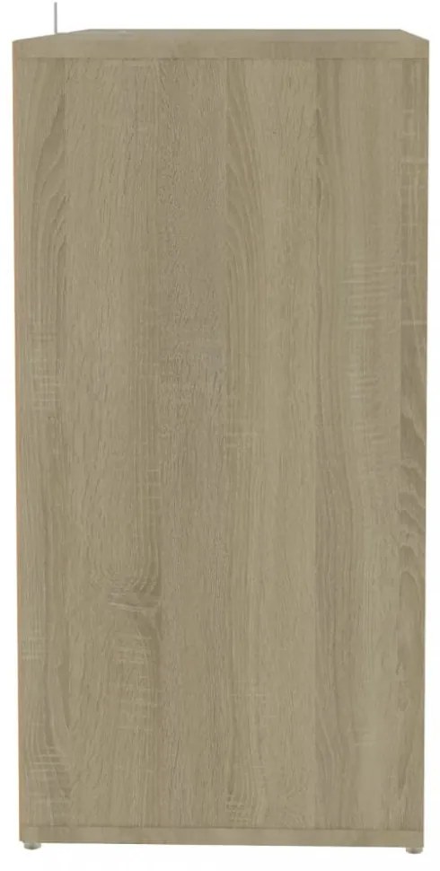 sonoma tölgy színű szerelt fa cipősszekrény 60 x 35 x 70 cm