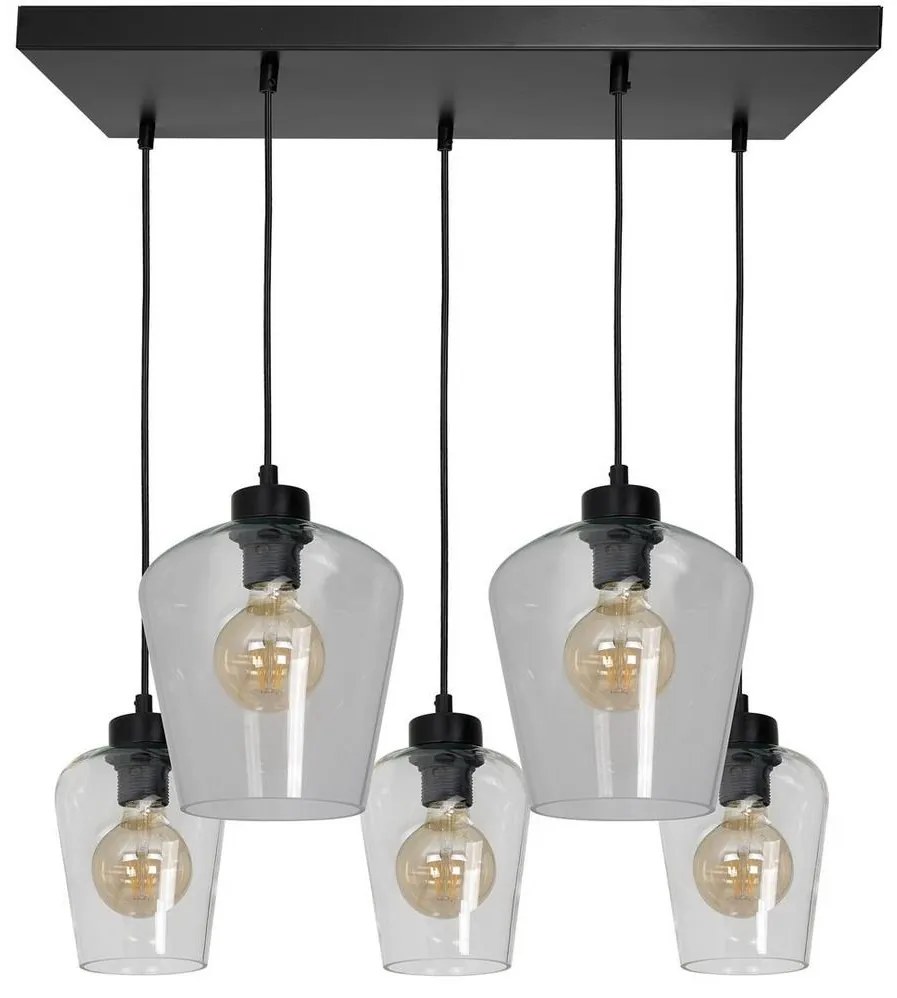 Csillár SANTIAGO 5xE27 / 60W / 230V átlátszó