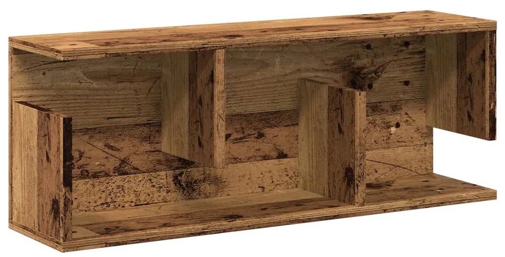 antik fa színű szerelt fa faliszekrény 80 x 20 x 30 cm