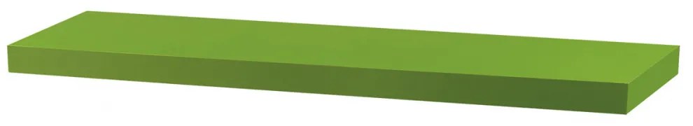 Lebegő polc 80 cm. MDF, Zöld Színben P-005