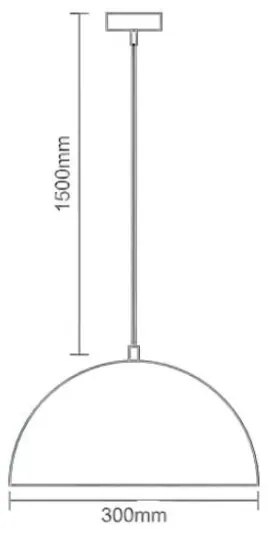 Csillár zsinóron 1xE27/60W/230V átm. 30 cm fekete