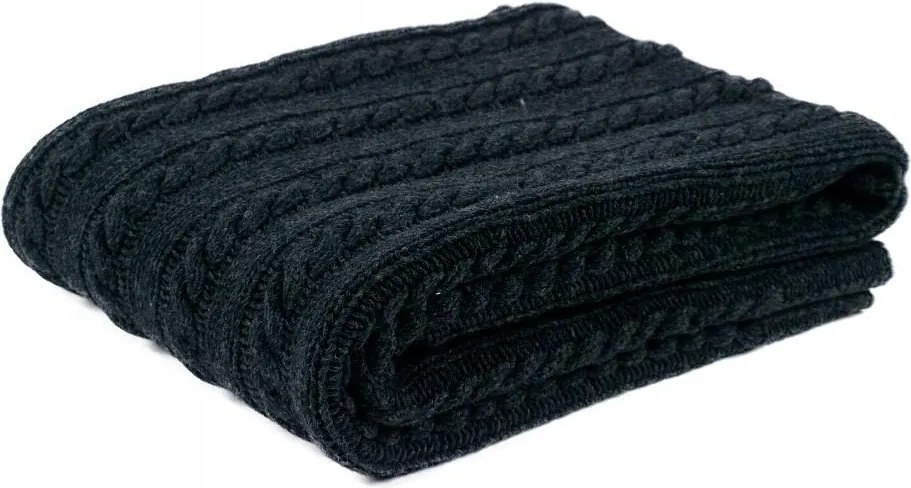 Kötött takaró olivia 130x170 grafit gyapjú kötött rehabilitációs termékek