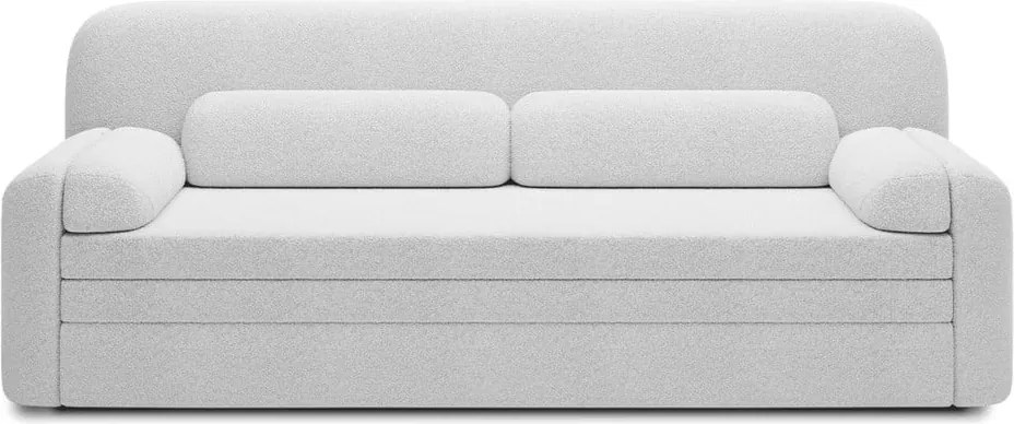 Fehér buklé kinyitható-tárolóhelyes kanapé 236 cm Elioss – ELTAP