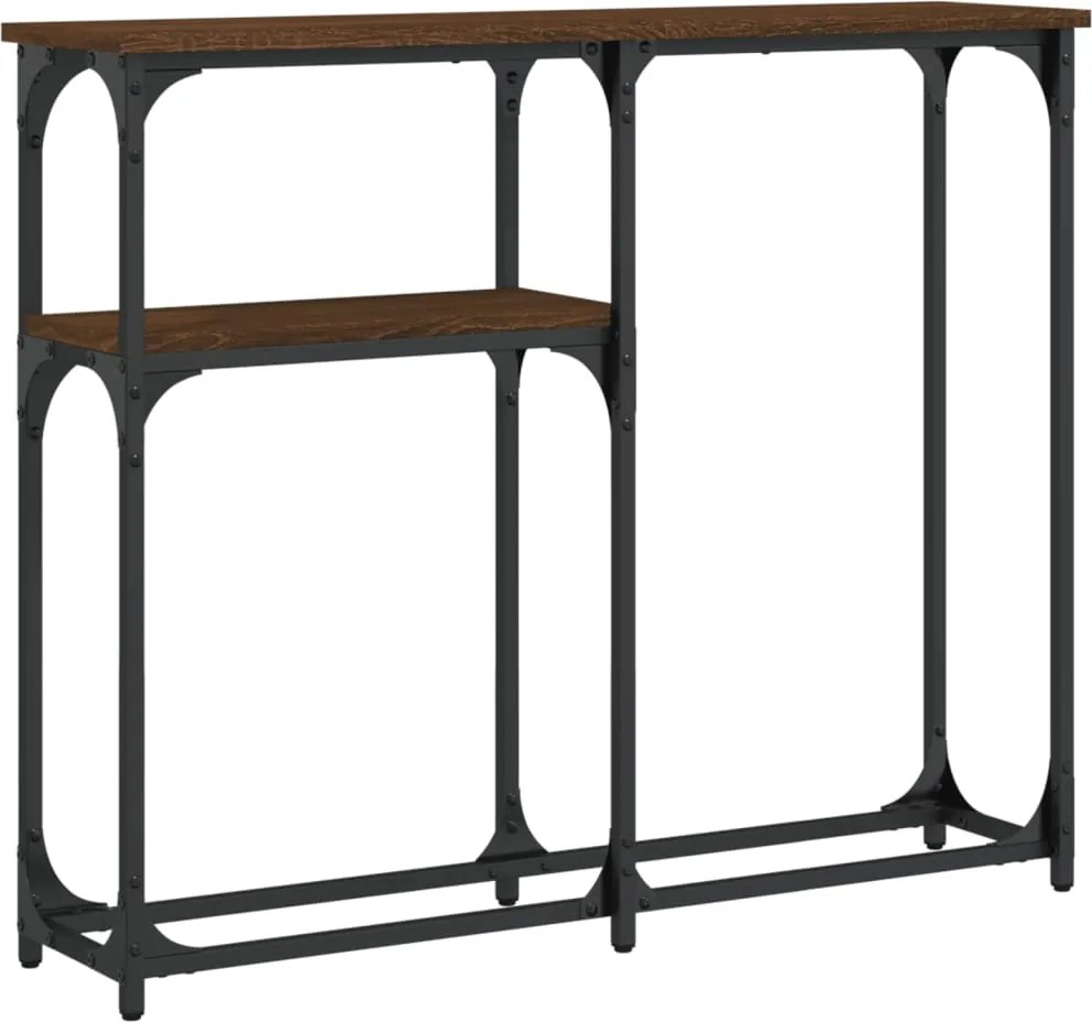 vidaXL barna tölgyszínű szerelt fa tálalóasztal 90x22,5x75 cm