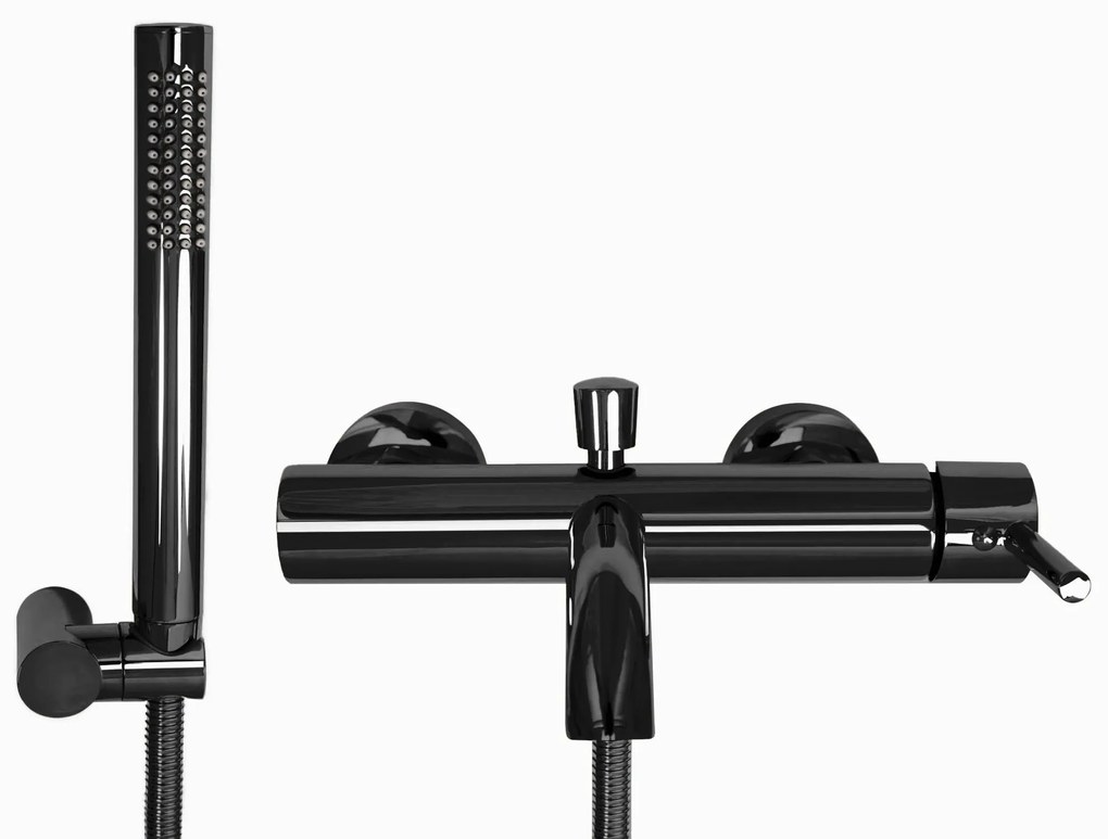 Fürdőkád csaptelep Rea Lungo Black metallic