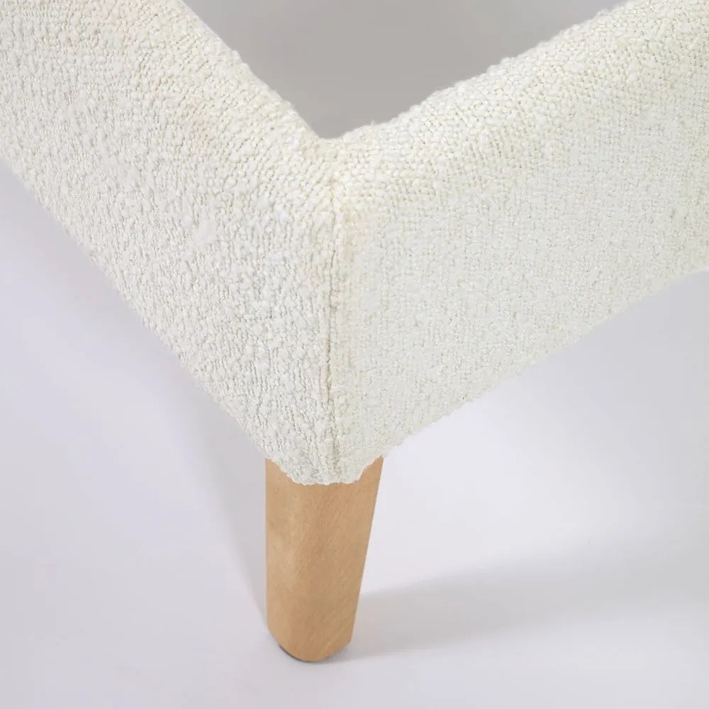 Lydia világosszürke kétszemélyes ágy, 160 x 200 cm - Kave Home