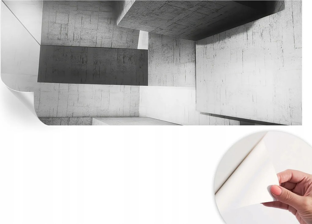 Dekoratív öntapadós fotótapéta az irodába Geometrikus szobrok 250x104