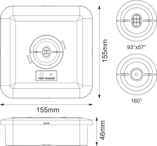 LED Vészvilágítás LED/2W/230V 6000K IP65 3200 mAh