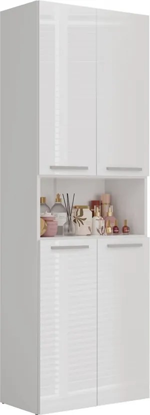 1K DK fürdőszoba szekrény, fényes fehér