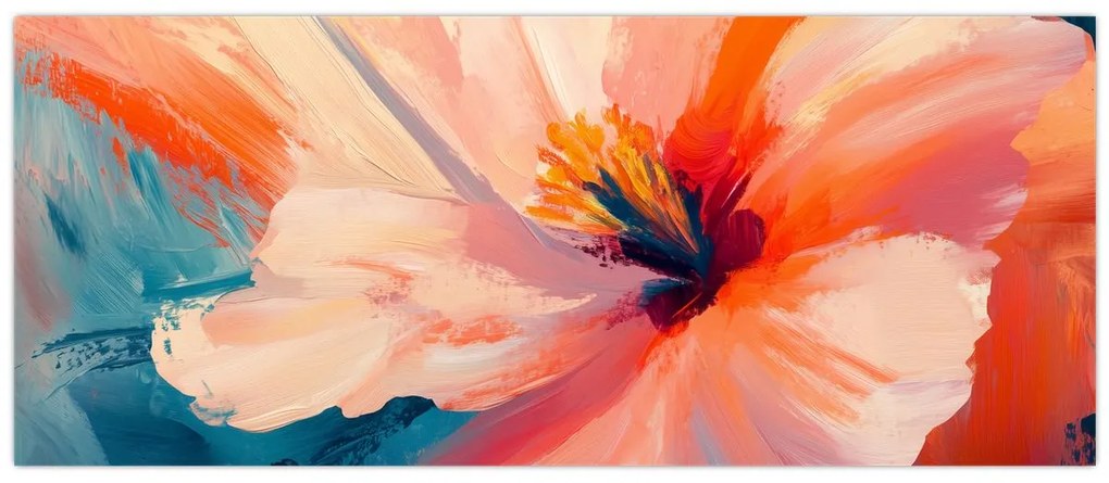 Kép - Festett virág (120x50 cm)
