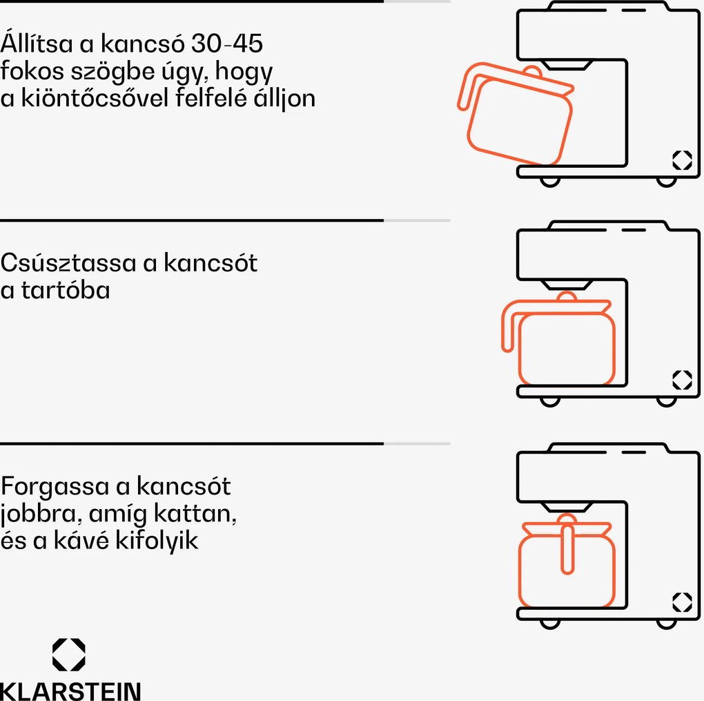 Klarstein Arabica 1.2, kávéfőző, 1.2 l, EasyTouch Control, ezüst/fekete