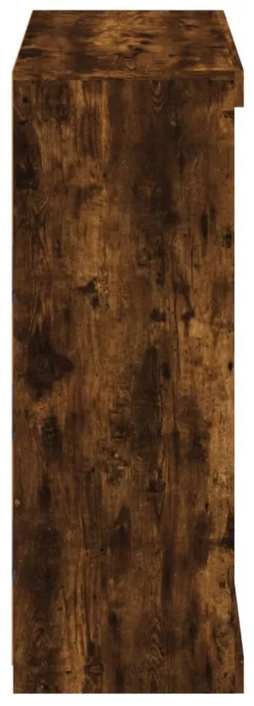 füstös tölgy színű tálalószekrény LED-ekkel 81 x 37 x 100 cm