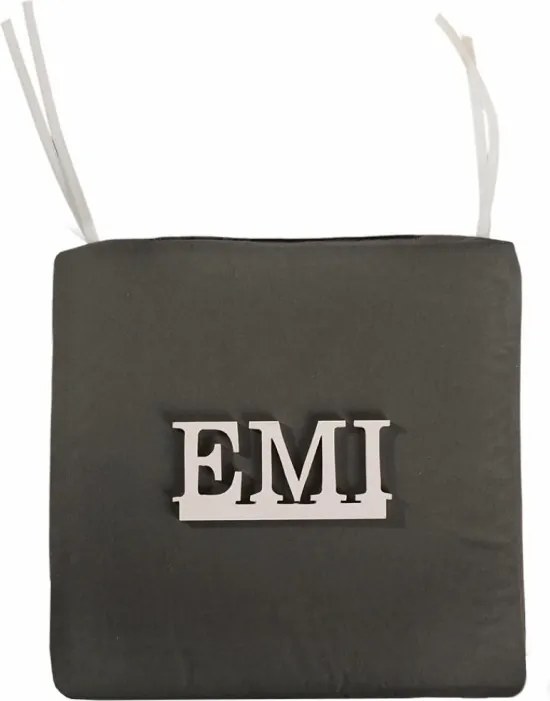 EMI sötétszürke székpárna 40x40 cm