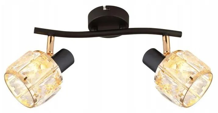 Spotlámpa DUBAI 2xE14/40W/230V fekete/arany