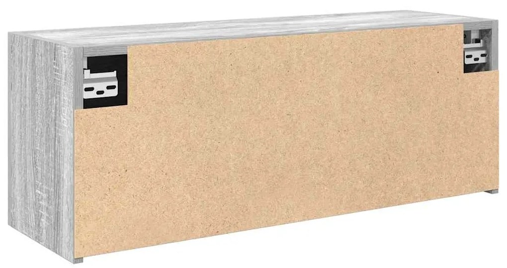 szürke sonoma szerelt fa fali fürdőszobaszekrény 80x25x30 cm