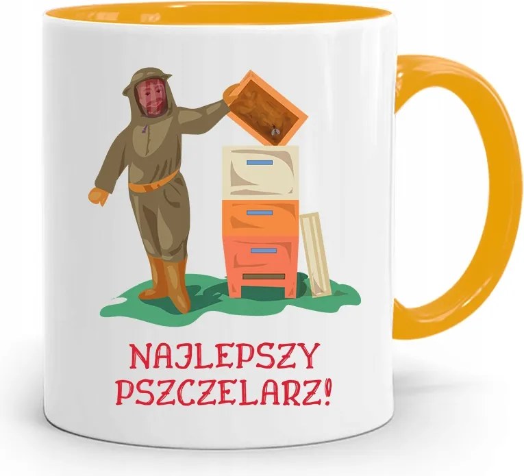 Sárga Bögre Méhésznek A Legjobb Méhész fényképes nyomtatással