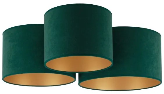 Duolla - Mennyezeti lámpa ROLLER TRIO 3xE27/60W/230V zöld/arany