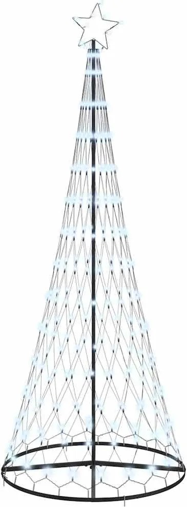 vidaXL LED Karácsonyi Fenyő 295 LED-del Hideg fehér 250 cm Fém