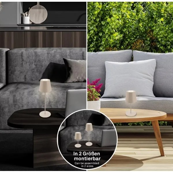 Briloner 7508011 - LED dimmelhető, újratölthető asztali lámpa LED/2,5W/5V IP44 bézs