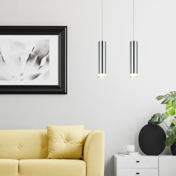 Csillár zsinóron ARMIN 2xGU10/10W/230V fényezett króm