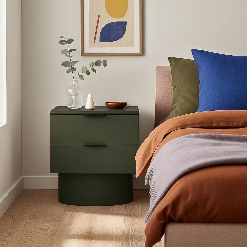 Zöld éjjeliszekrény Totem – Teulat