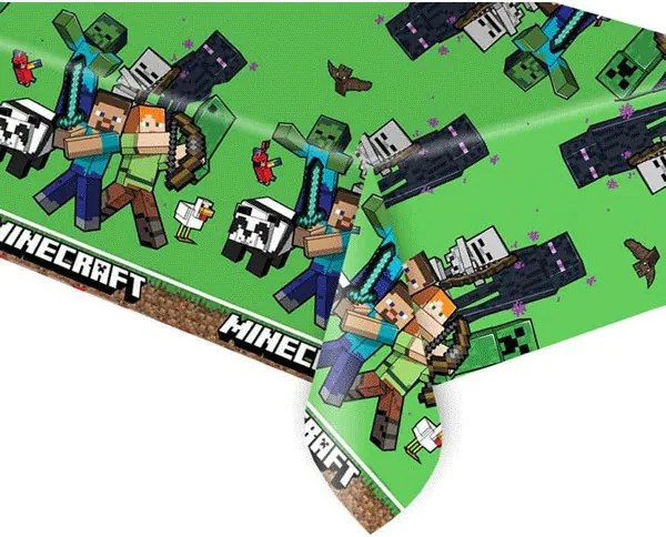 Minecraft Green műanyag asztalterítő 120x180 cm