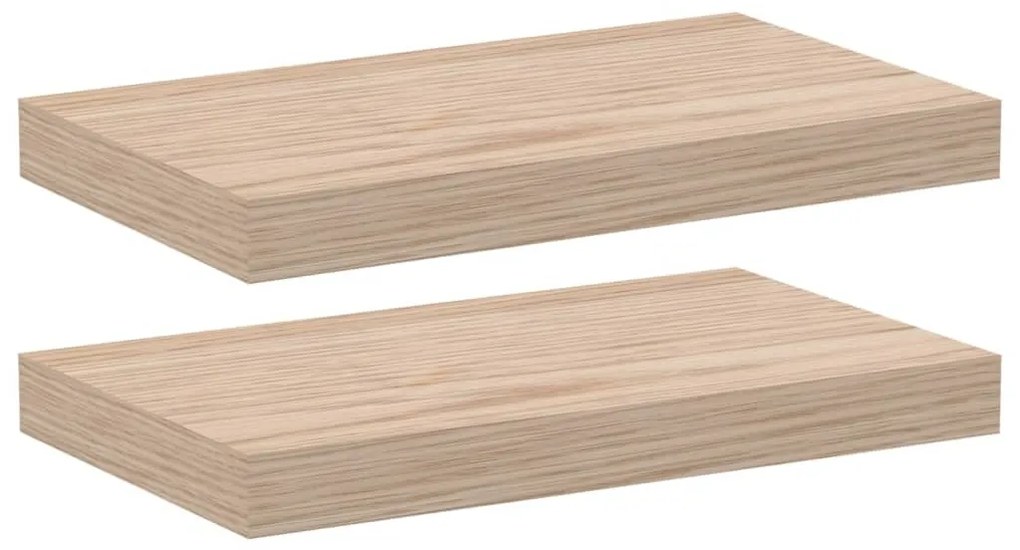 2 db szerelt fa függőpolc 40 x 23,5 x 4 cm