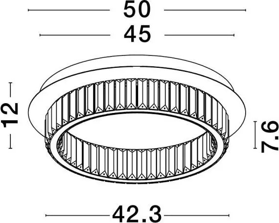 NOVA LUCE 9333079 AURELIA Kristály Mennyezeti Lámpa LED IP20