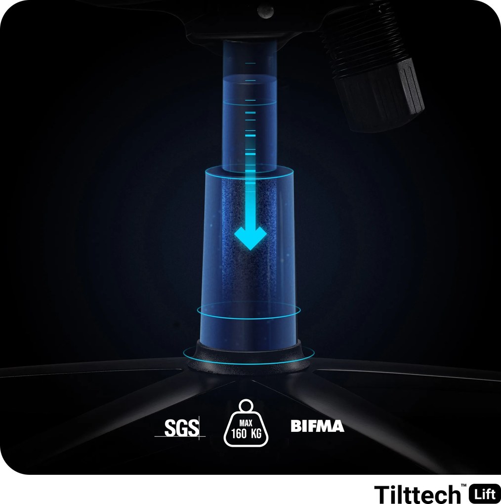 Gamer szék szövet kék-fekete King Size: Diablo X-Player 2.0 Frost Black
