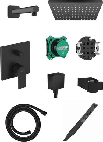 Hansgrohe zuhanyrendszer süllyesztett egységgel együtt matt fekete HGBAL2