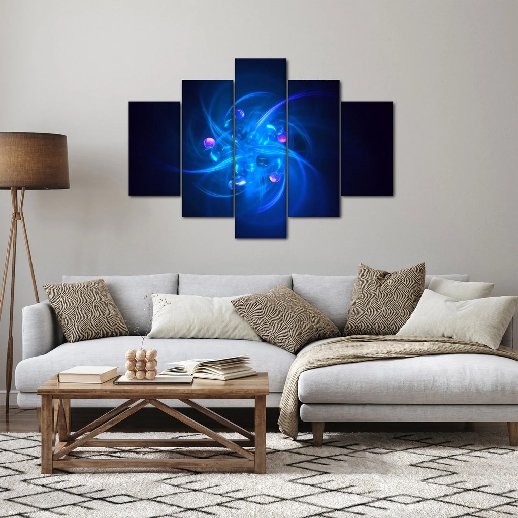 Modern kép kék absztrakció (150x105 cm)