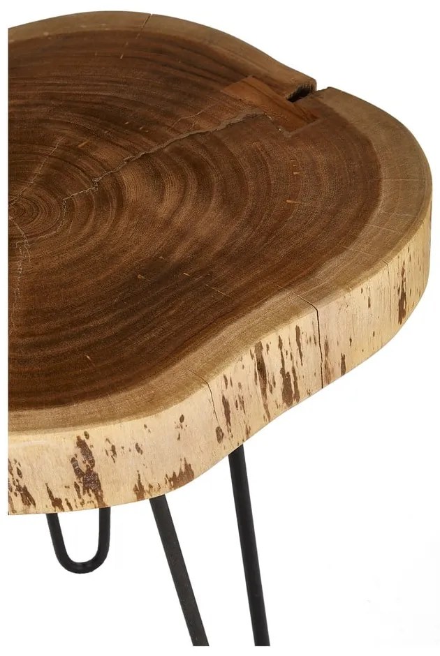 Tárolóasztal akácfa asztallappal 46x48 cm Nandri – Premier Housewares