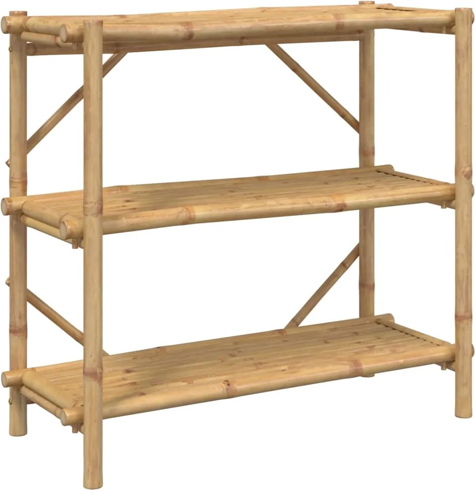 vidaXL 3 szintes bambusz polc 100 x 40 x 90 cm