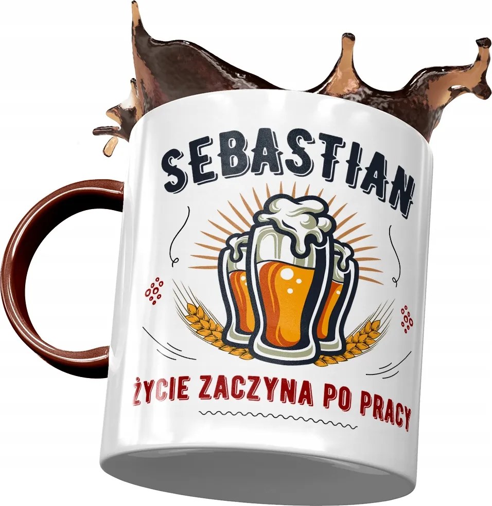 Bordó bögre Sebastian Férj Kolléga Ajándék Nyomtatott Fotóval