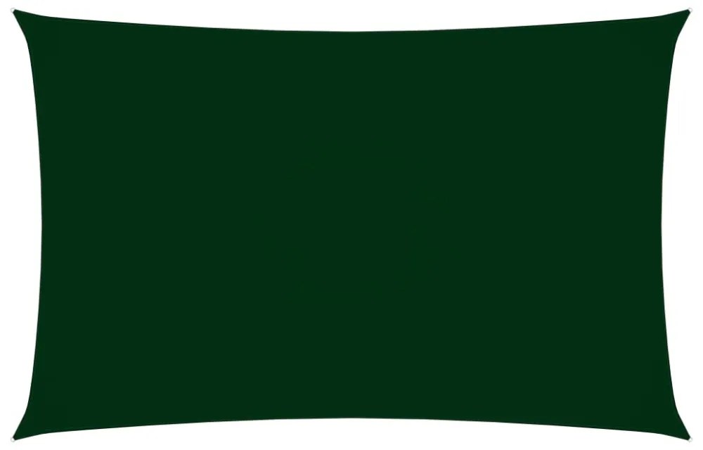 sötétzöld téglalap alakú oxford-szövet napvitorla 2,5 x 5 m