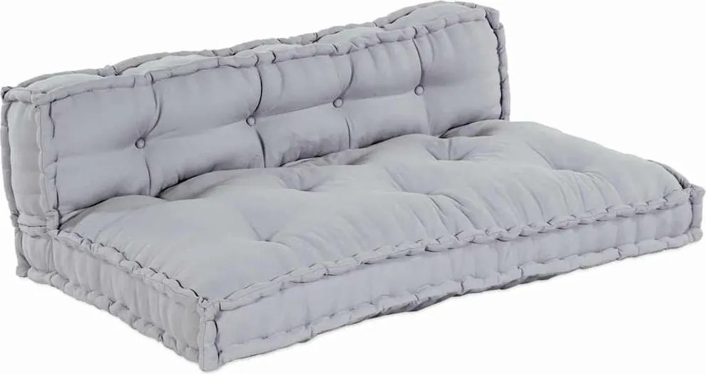 vidaXL Moduláris kanapé 2 pcs Szürke 120 x 80 x 38 cm szövet