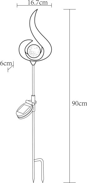 Globo 33465 - LED Napelemes lámpa SOLAR LED/0,02W/3V 600mAh IP44 bronz