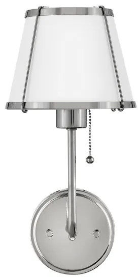 Hinkley HK-CLARKE1-PN-WH - Fali lámpa CLARKE 1xE27/40W/230V króm/fehér
