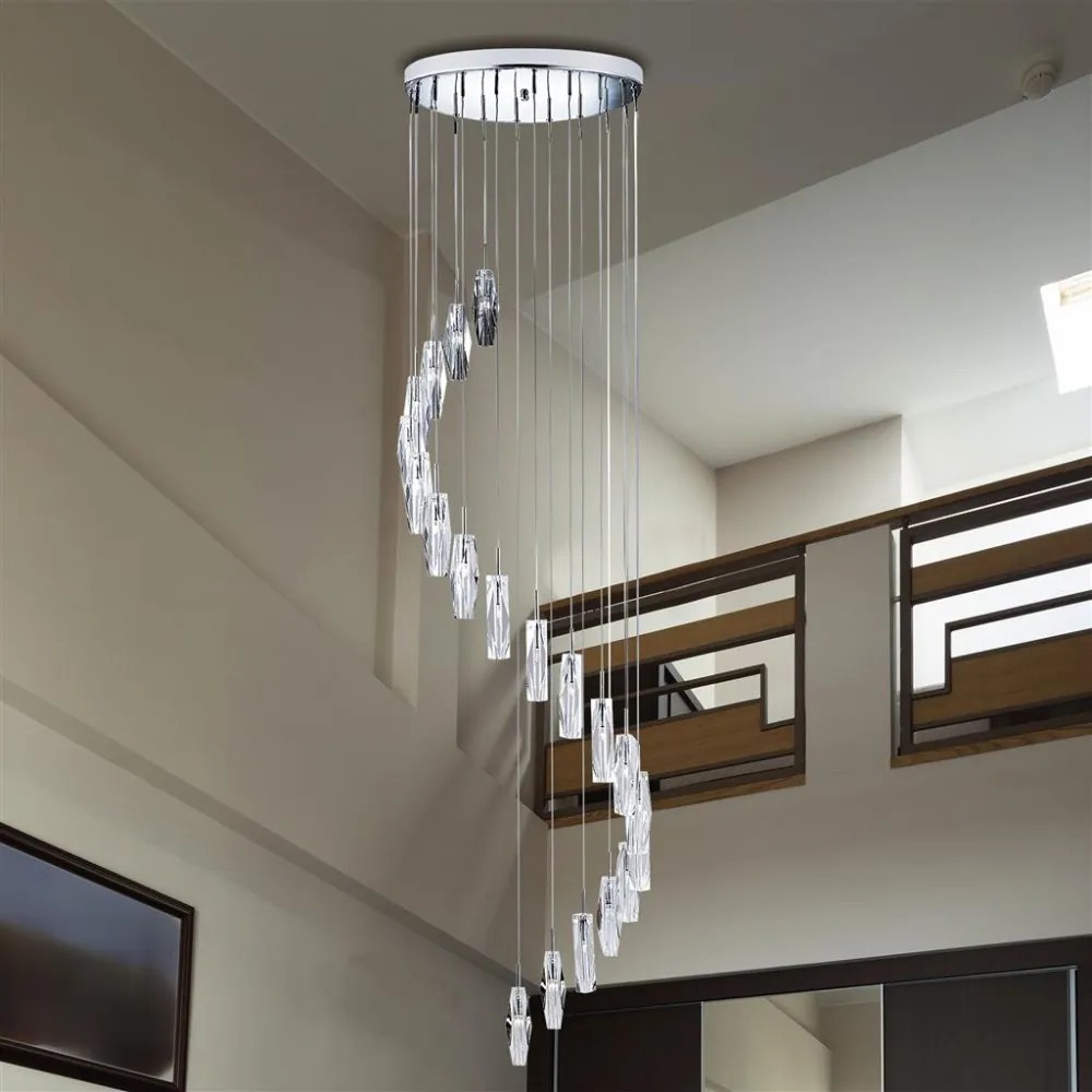 Függeszték Króm SCULPTURED ICE SEARCHLIGHT 888-20