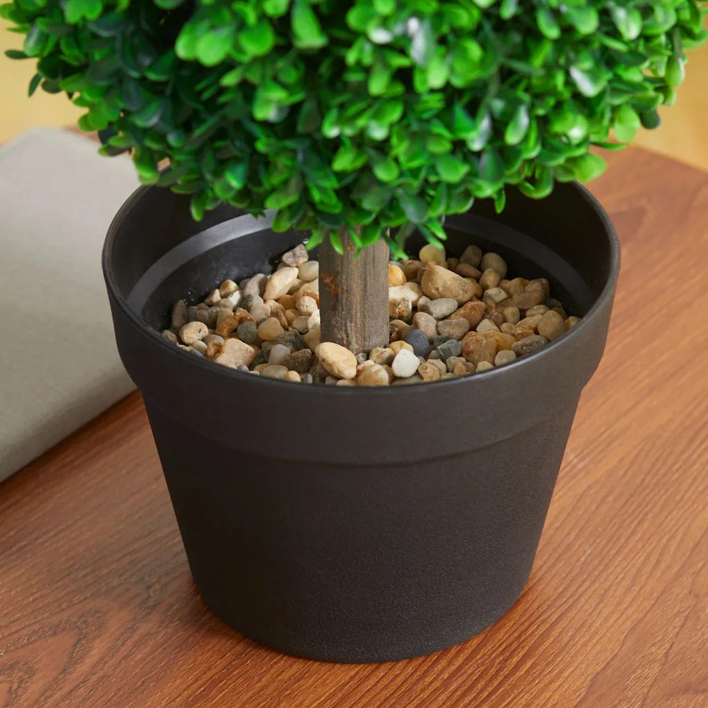 Műnövény szett, 2 db buxus, cserépben 60cm magas
