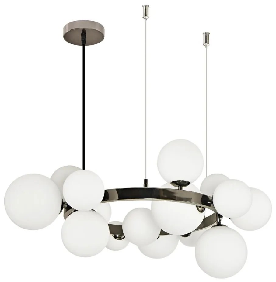 Brilagi - LED Csillár zsinóron MILLA 15xG9/3W/230V fényezett króm/fehér