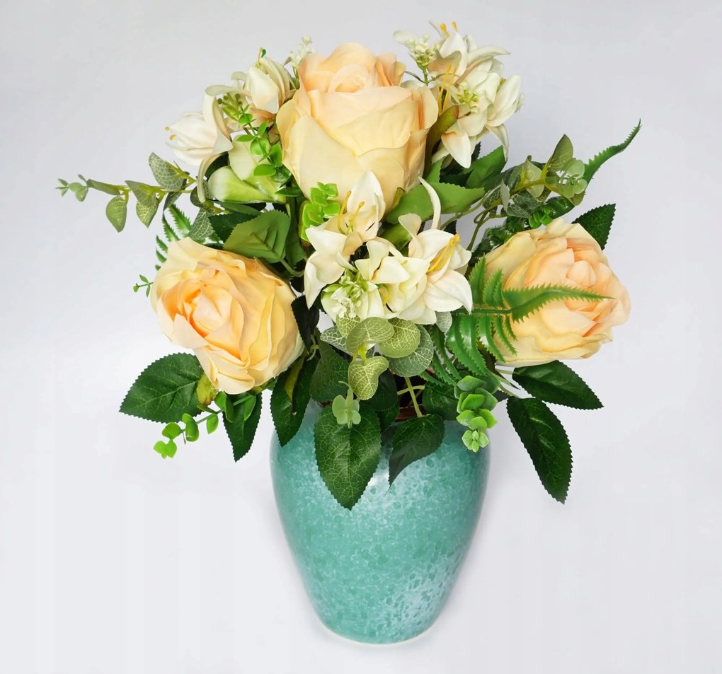 Rózsa csokor Mű rózsák Narancs dekoráció Virág ág Nagy